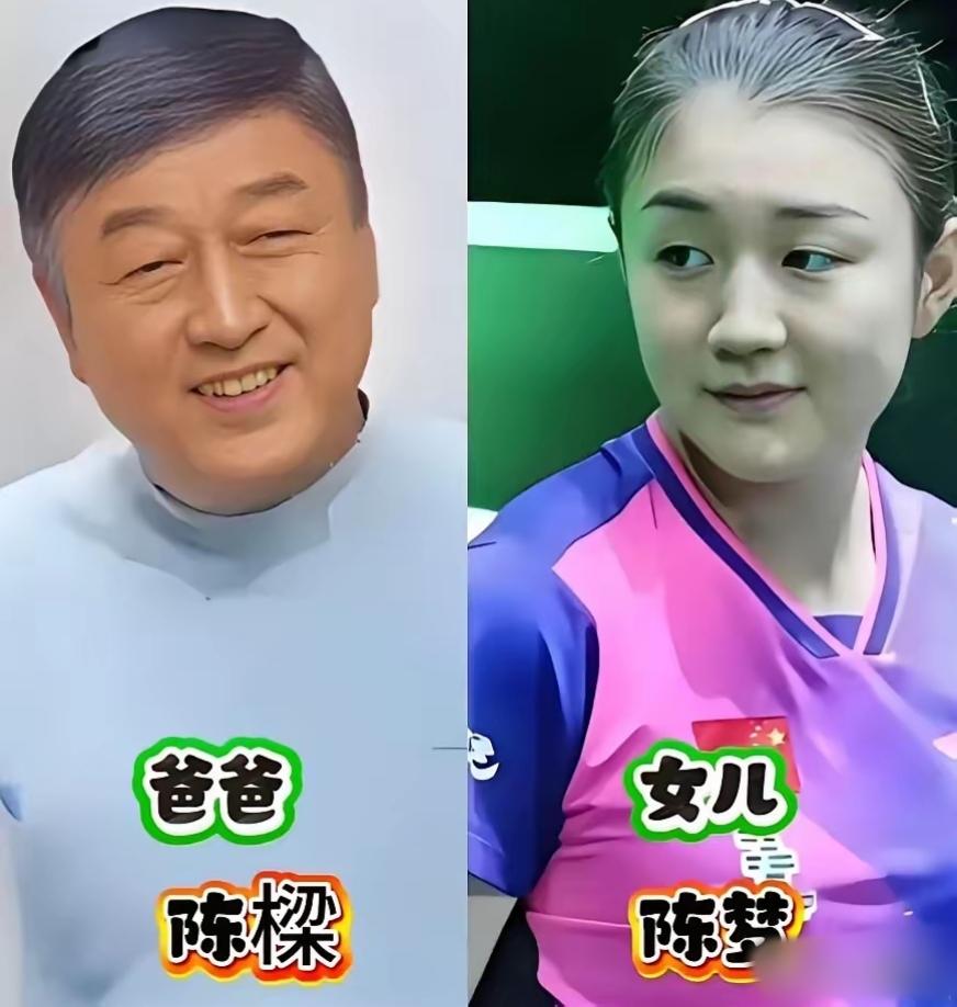 盘点国乒亲子样貌大比拼，有人容貌随父有人长相随母，林诗栋父子宛如复刻，陈梦和父亲