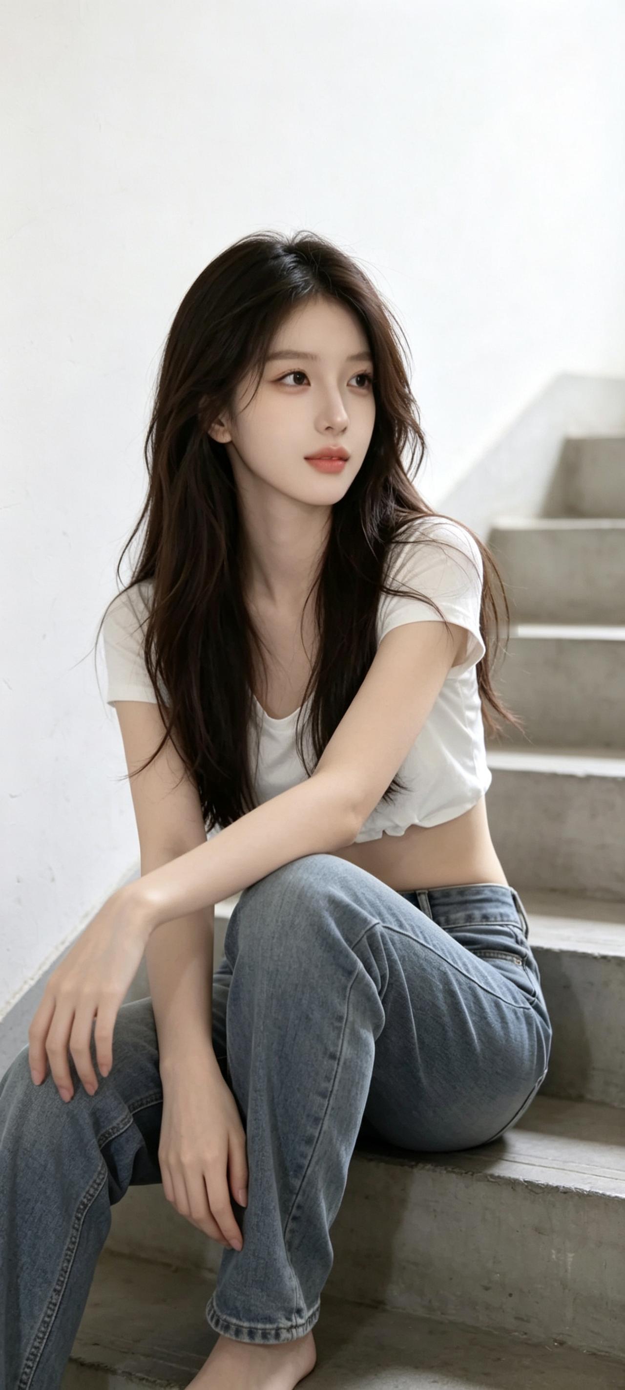 🎀温柔文艺风温柔日常｜白衫牛仔的松弛诗白色短吊带是夏日纯欲标配，简约剪裁