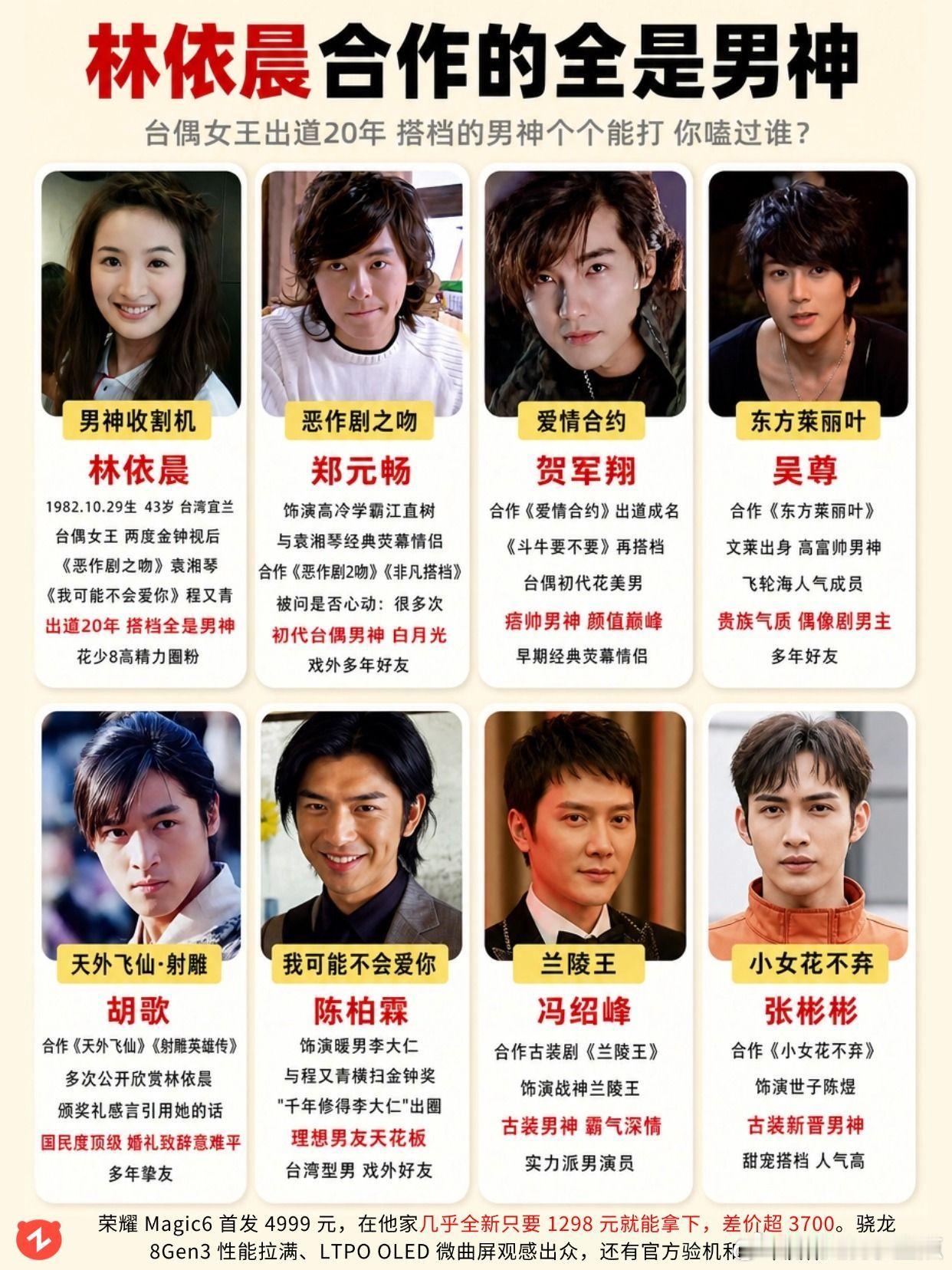林依晨男神收割机，你嗑过哪对CP?林依晨郑元畅胡歌恶作剧之吻我可能不会爱