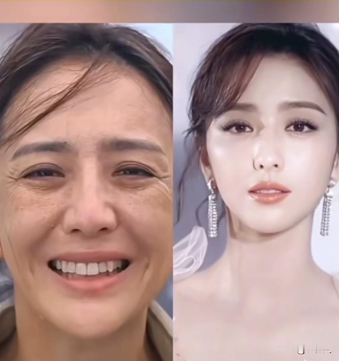 娱乐圈三位女神真实素颜的样子，有没有感到惊讶？你看到所谓的美女，都是经过精修的罢