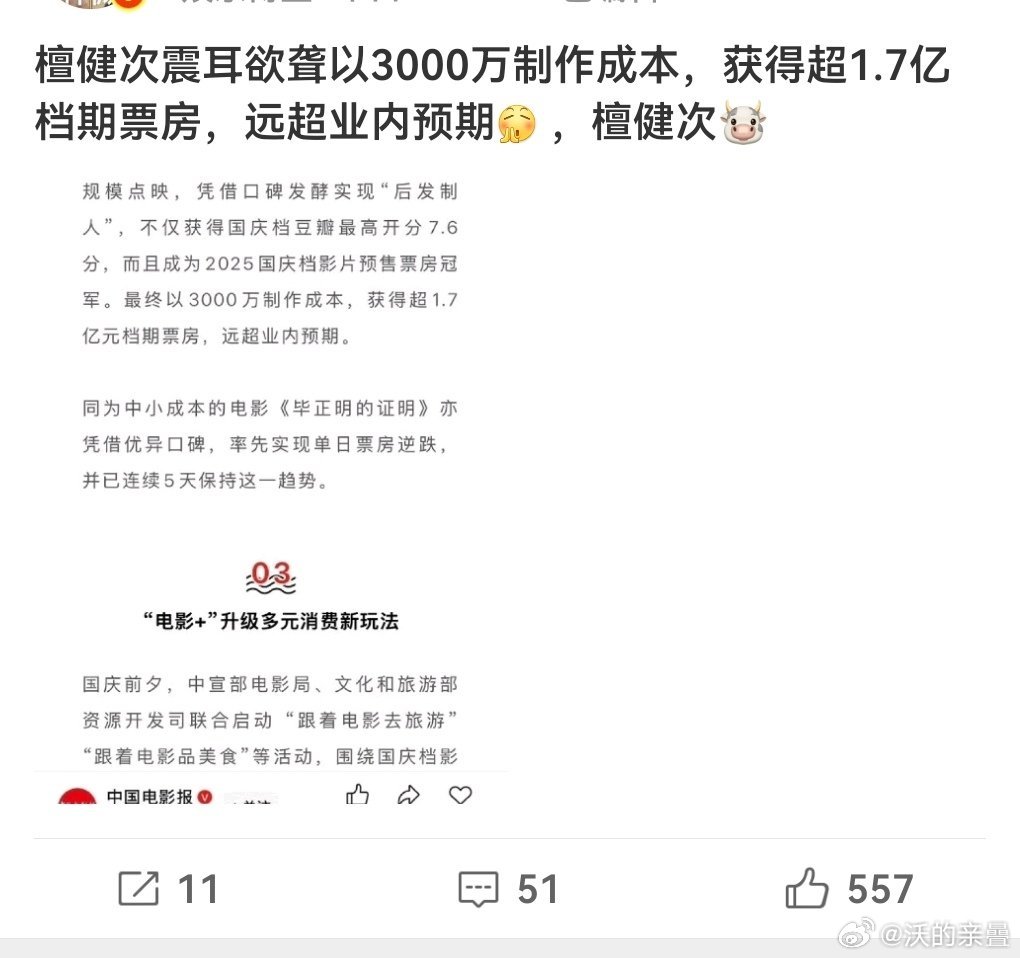 笑晕，2亿都成“大”了啊[笑着哭]大口碑营销后准备喜事喜办的，票房不行，也能丧事喜