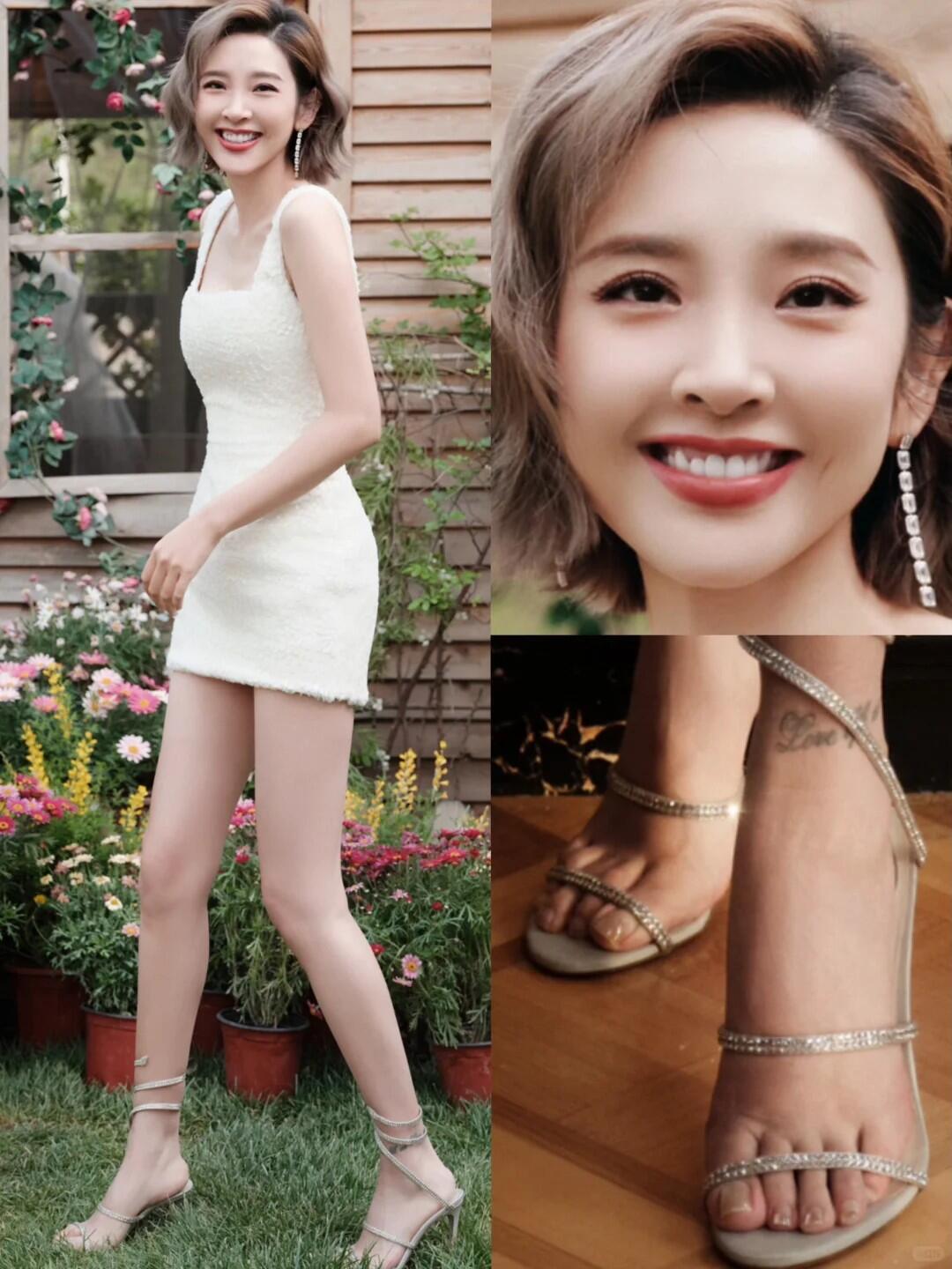 唐艺昕官方身高165cm，体重约为43kg女明星身材管理都不错
