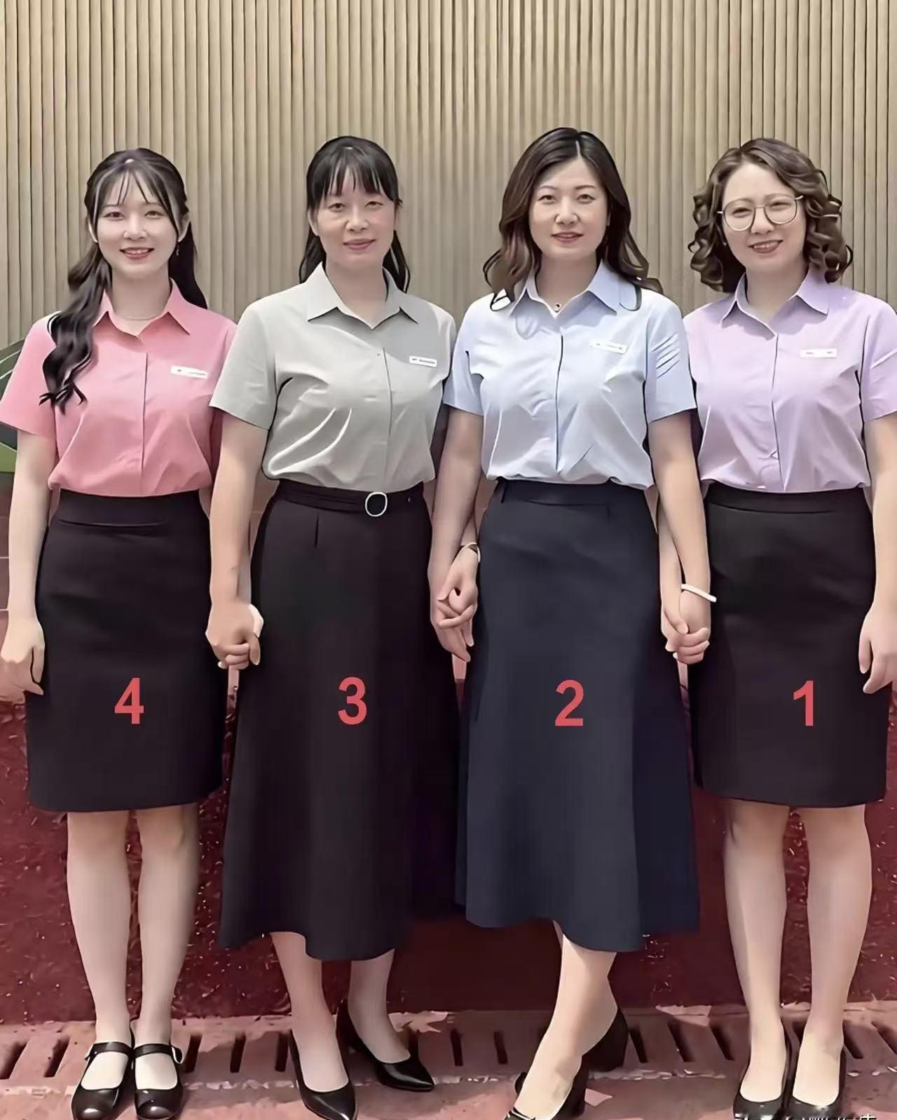 我敢打赌，96％的男人都会选1号当老婆，1号稳重大方，有气质，还有旺夫相。刷