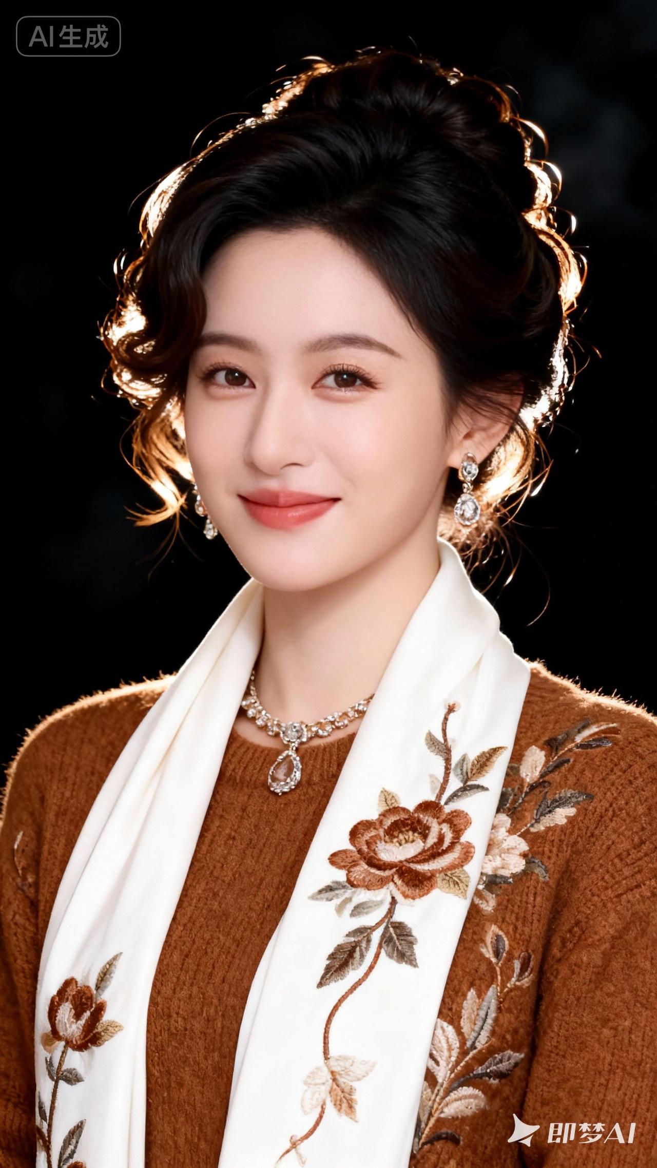 优雅复古风，复古卷发与复古服饰的完美结合，尽显古典韵味。