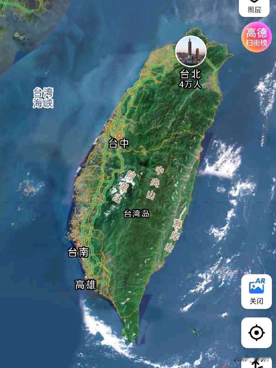 台湾的超高清卫星云图来了，俯瞰家的感觉真是太爽了！虽然我还没有去过台湾省，不过就