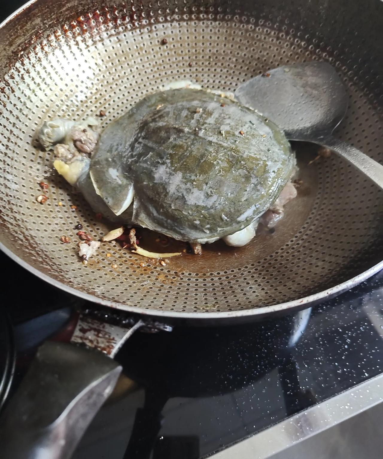友友们谁炖过元鱼没？我也是第一次炖，上网搜了一下做法，说是先用热水烫一下，把上面