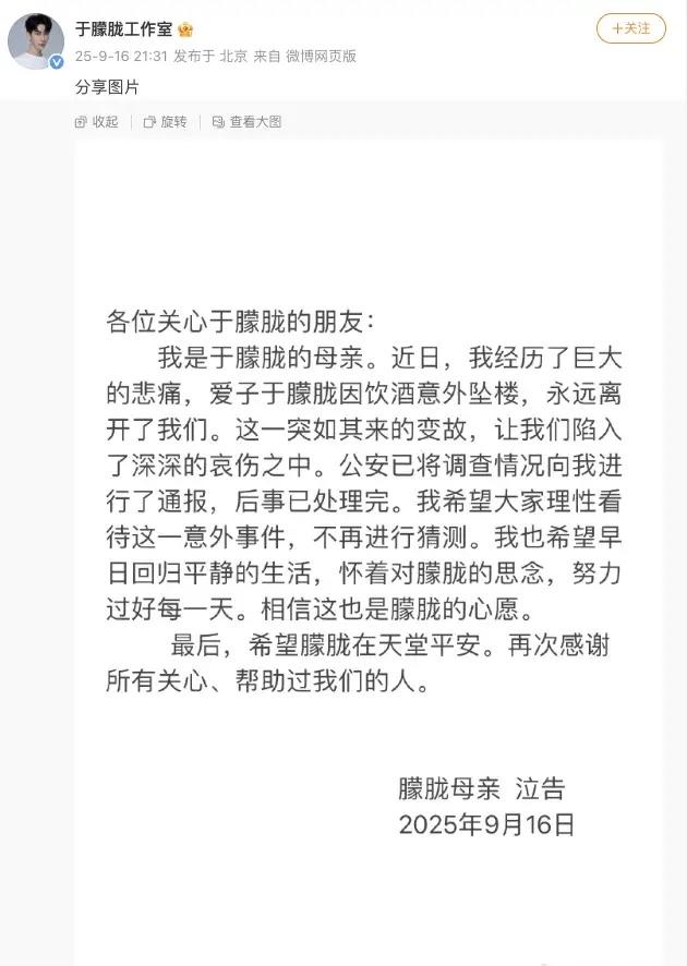对于这个结果，其实内心是无法接受的。“不要再进行猜测”是一个悲伤的母亲