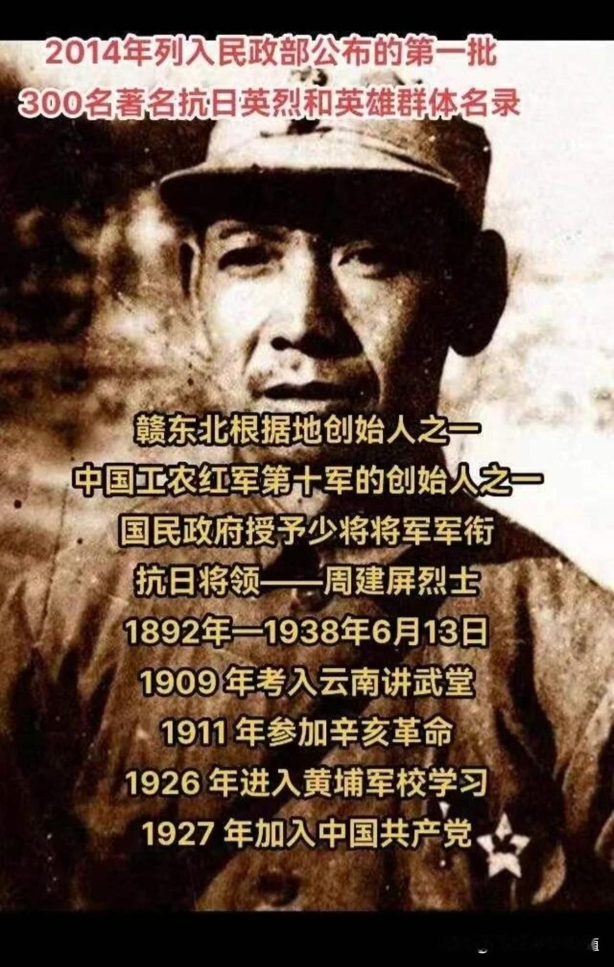 周建屏（1892年—1938年），原名周宗尧，字兴唐，祖籍江西金溪，出生于云南