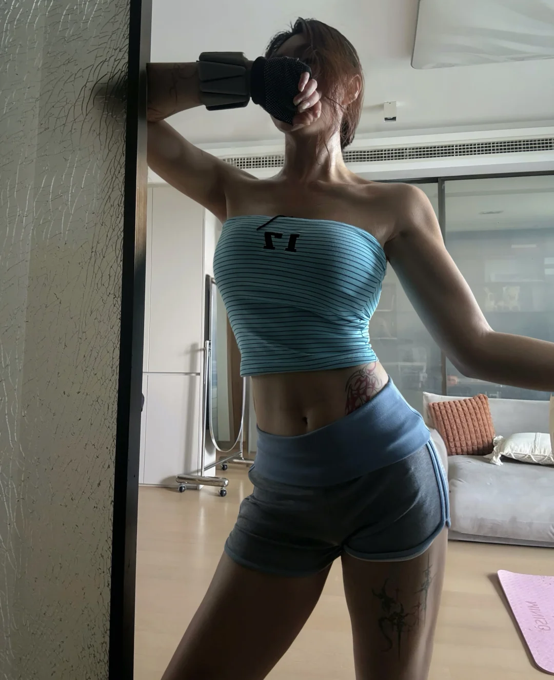 刚练完