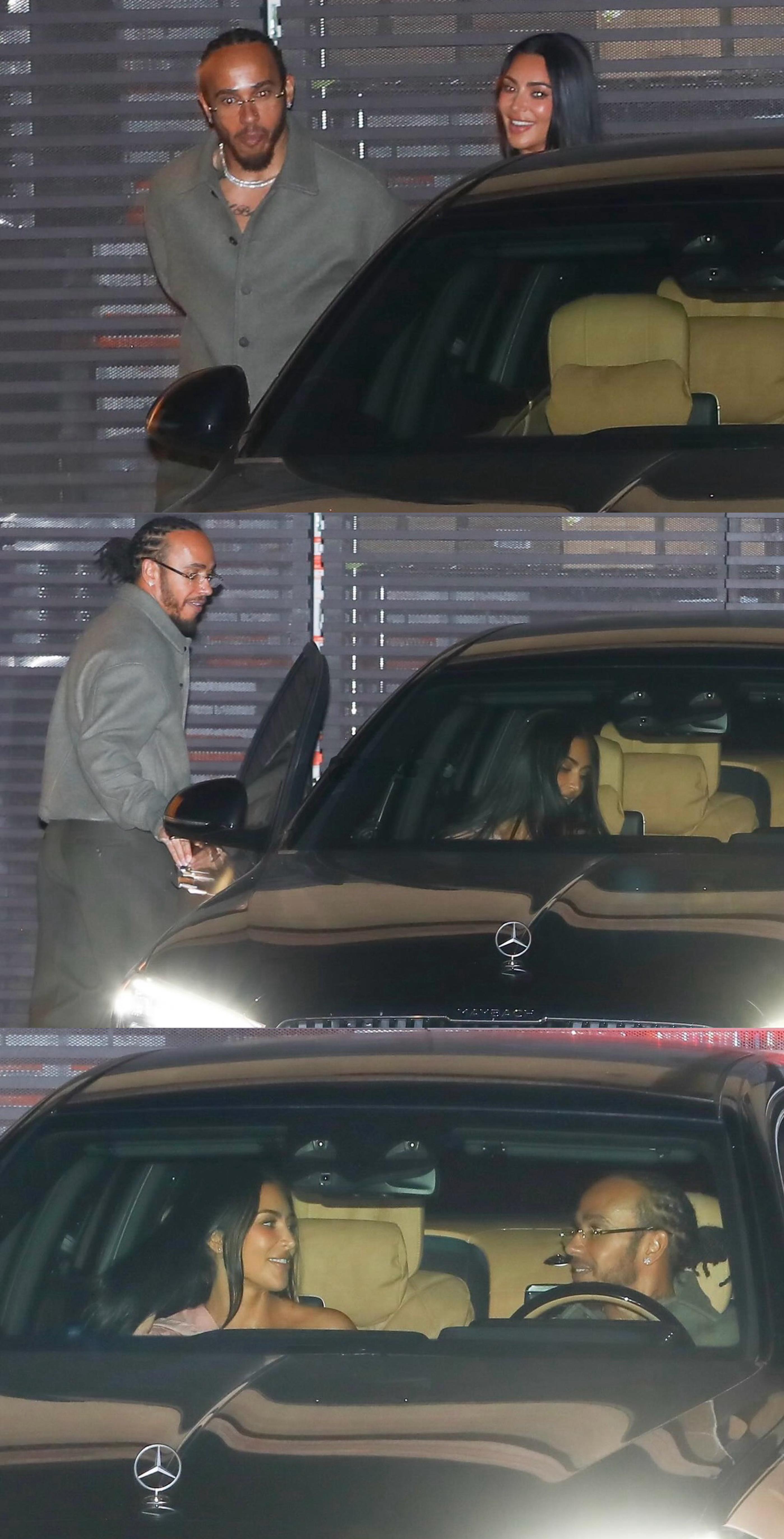 ‼️又有金姐和汉密尔顿的甜蜜约会照🙊💕在Nobu吃完饭的两个人👇