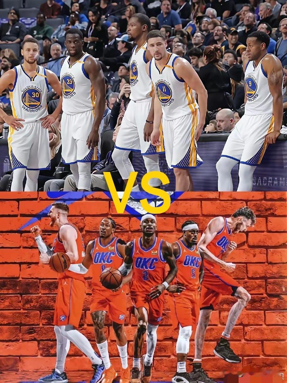 很多人对比现在的雷霆能不能打得过当年的勇士，那么我来告诉你们。勇士：库里，格林