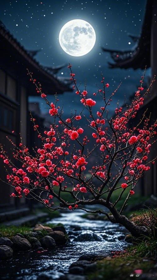 我的创意下联可以是：1、半首梅词香月色🤛一径竹影摇风声‌。2、半首梅词