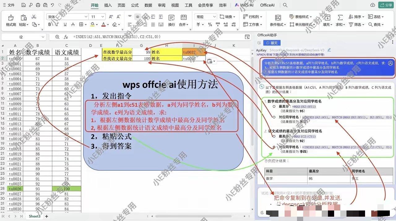 deepseek成功对接wps后，几秒钟就干了小白几小时的工作量！此图为证！不信