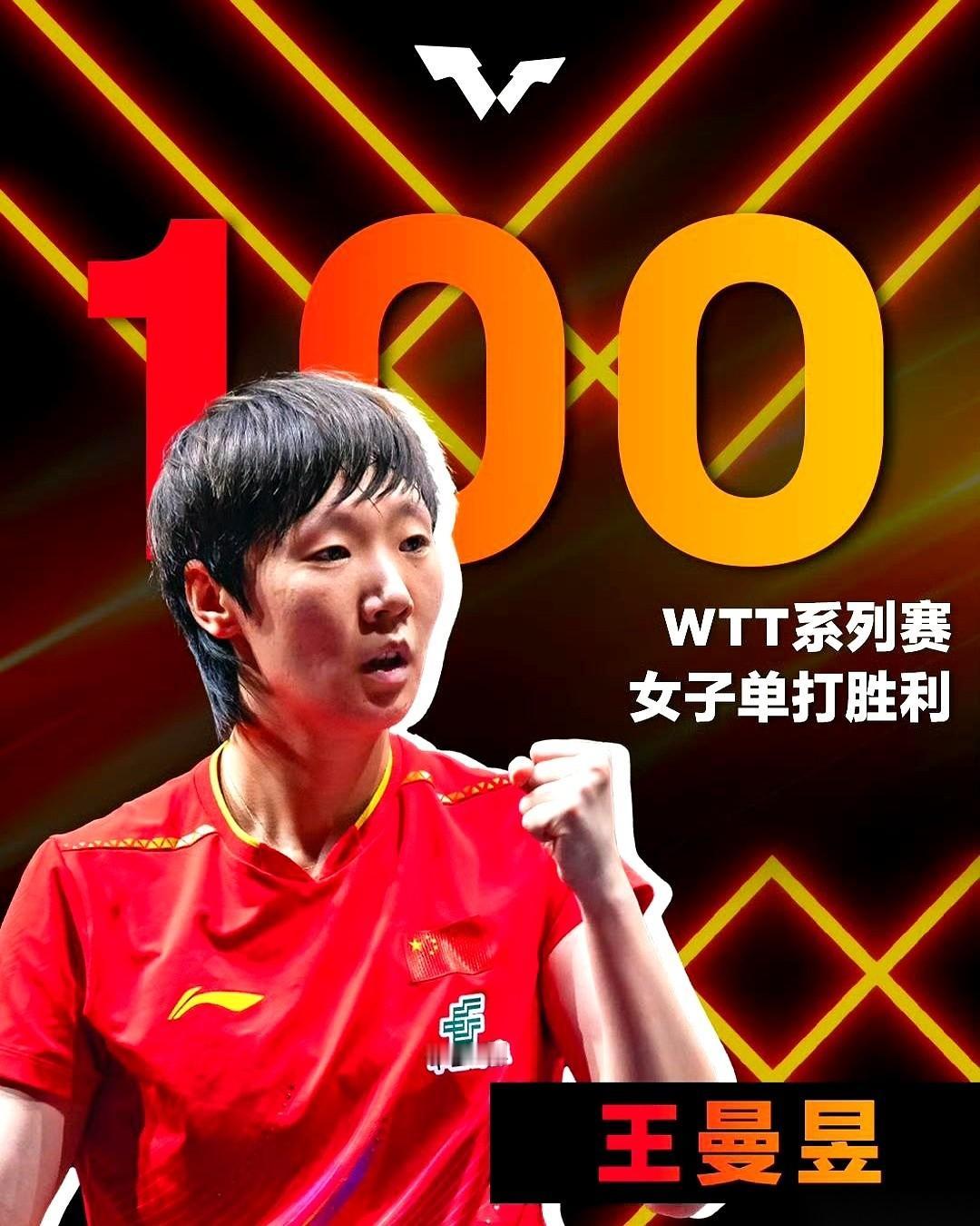100场单打胜利。就这么一个数字，她自己说得云淡风轻，一句“每一步都算数”就带
