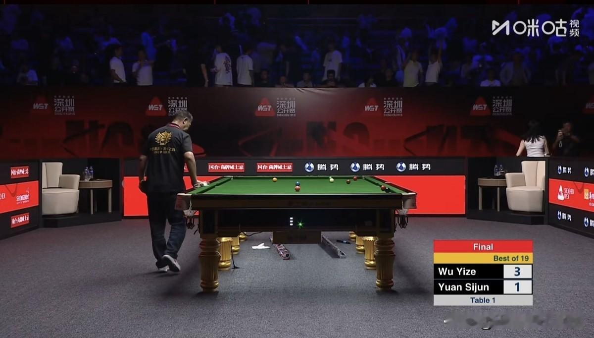 3：1，吴宜泽领先袁思俊进入局间休息！北京时间今天下午，2026年