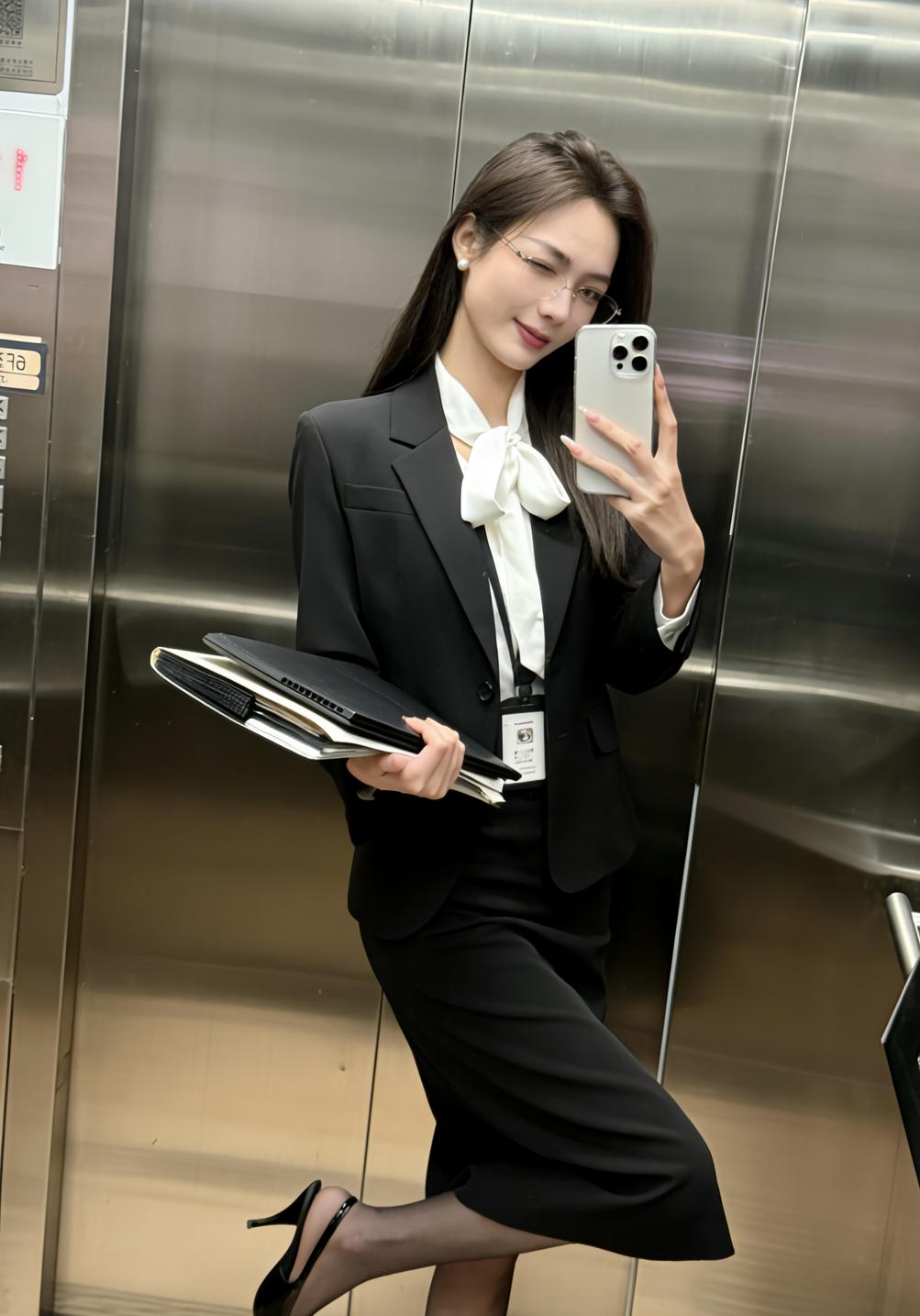 正常穿搭推荐，无不良引导。今日穿搭推荐的是干练精致的职场风，整体以黑白经典配色