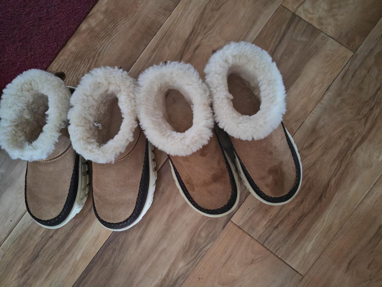 今年双十一，我在某宝买了两双雪地靴，女儿一双，我一双，我们的亲子装。这鞋子