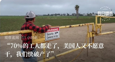 美国出现“用工荒”的本子是，美国不打算给美国普通人以活路了。以美国加利
