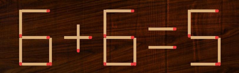 欢迎来到火柴谜题世界！看，火柴摆的“6+6=5”不成立哦。你来当解