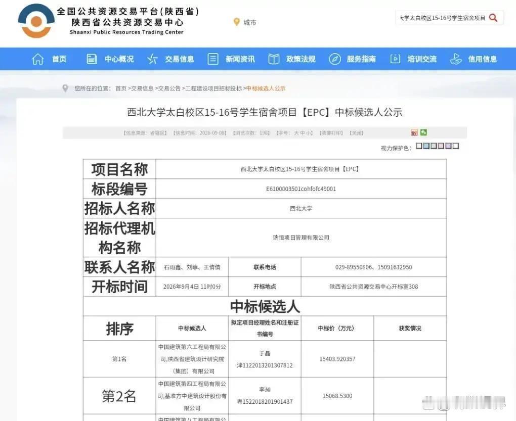 西北大学太白校区砸下一点九七亿扩建宿舍，两千个床位硬是在寸土寸金的碑林区凭空多出