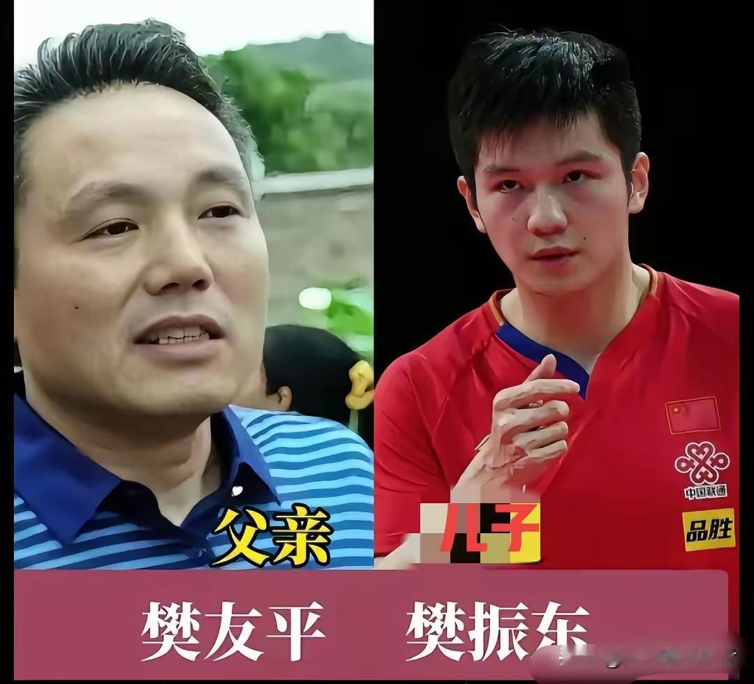 樊振东、王楚钦、杨舒予三位奥运冠军与父亲同框亮相。眉眼之间藏着一脉相承的气韵，父