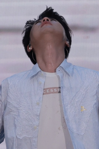 张云雷靠近你演唱会喜欢这张图，高高的昂着头，像一棵树仰向苍穹。