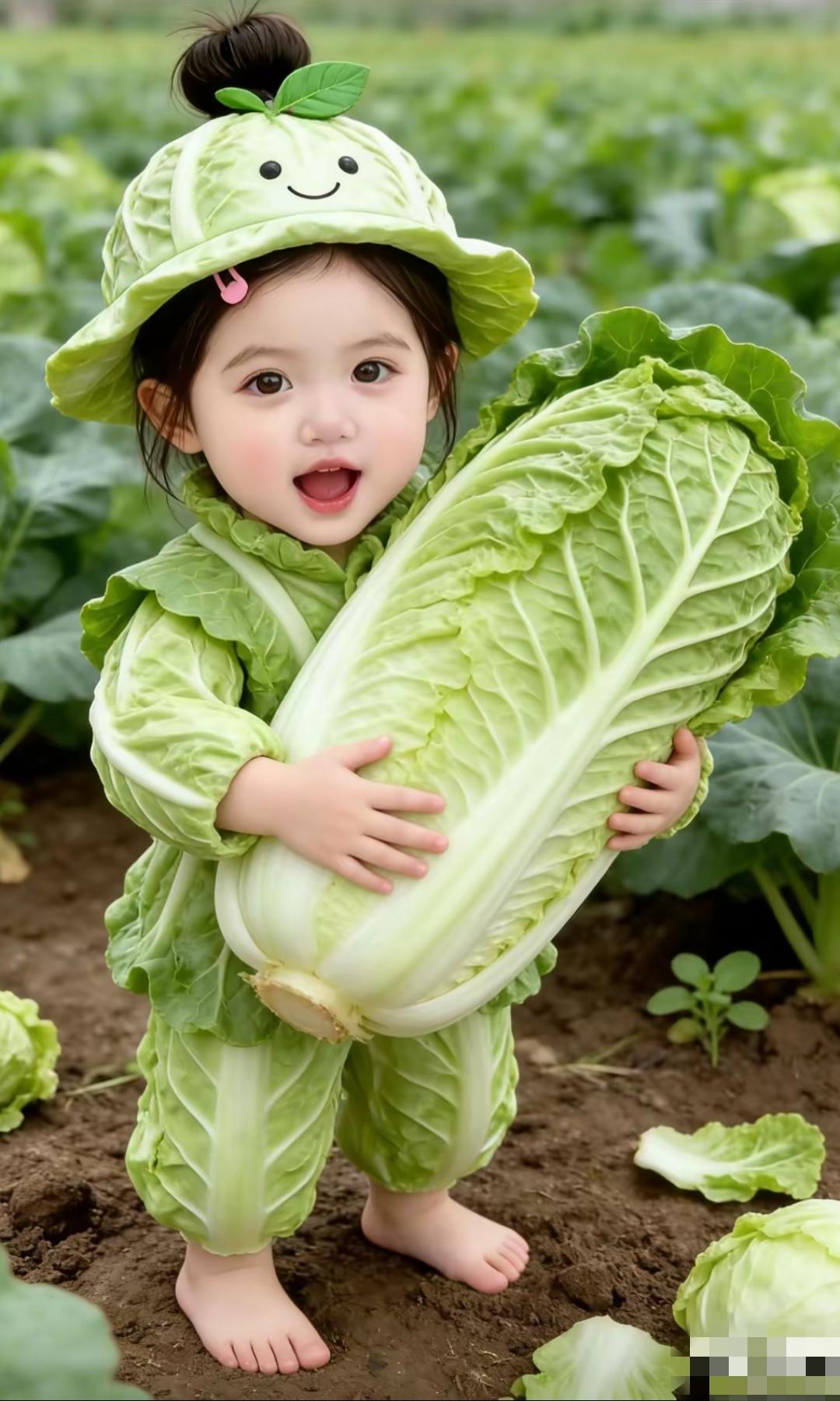 白菜宝宝好可爱哟[赞][赞][赞]
