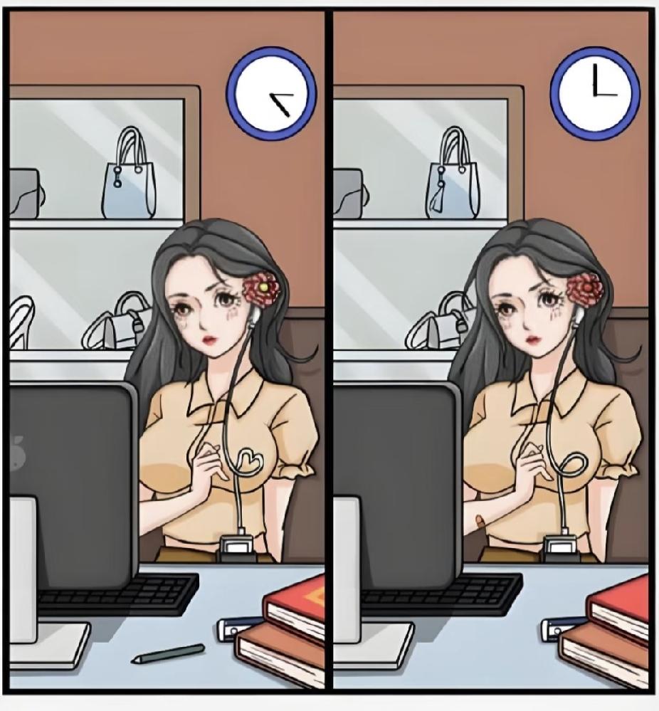 看看图中美女有多少处不同