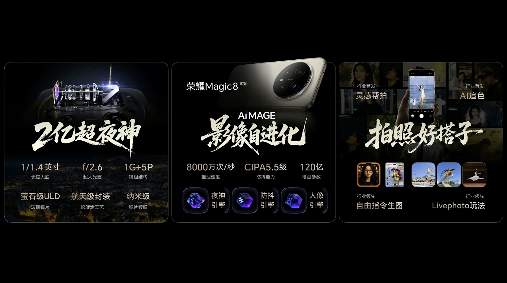 荣耀Magic8真夜神手机荣耀Magic8系列迎来影像全面进化，这次提升确实很大