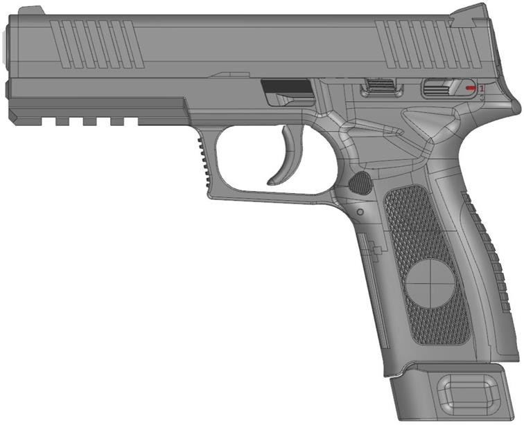 建设工业最新公布的手枪外观设计专利，看着似乎是QSZ193手枪的标准款设计烽火问