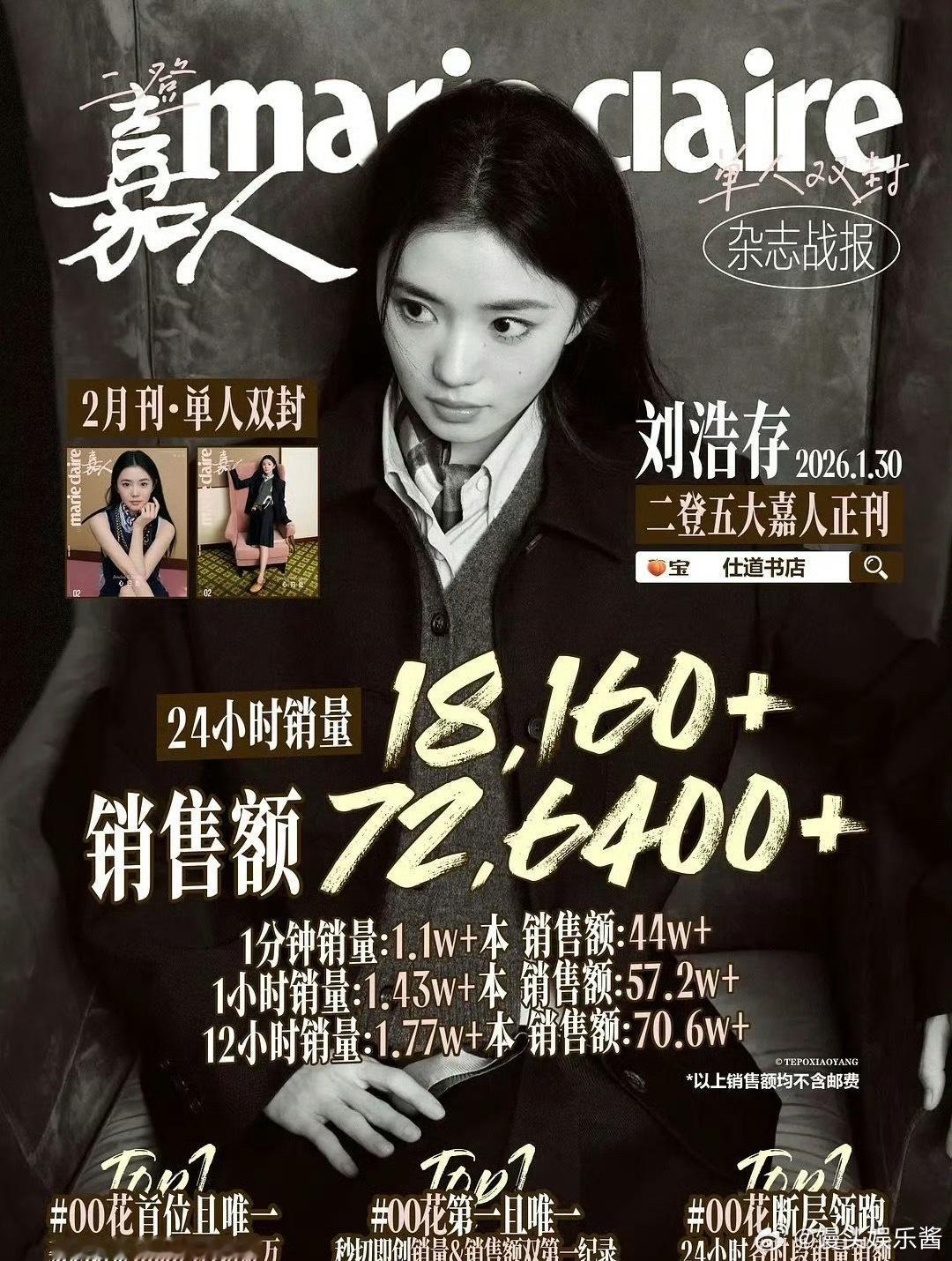 刘浩存、赵今麦杂志战报，谁赢了