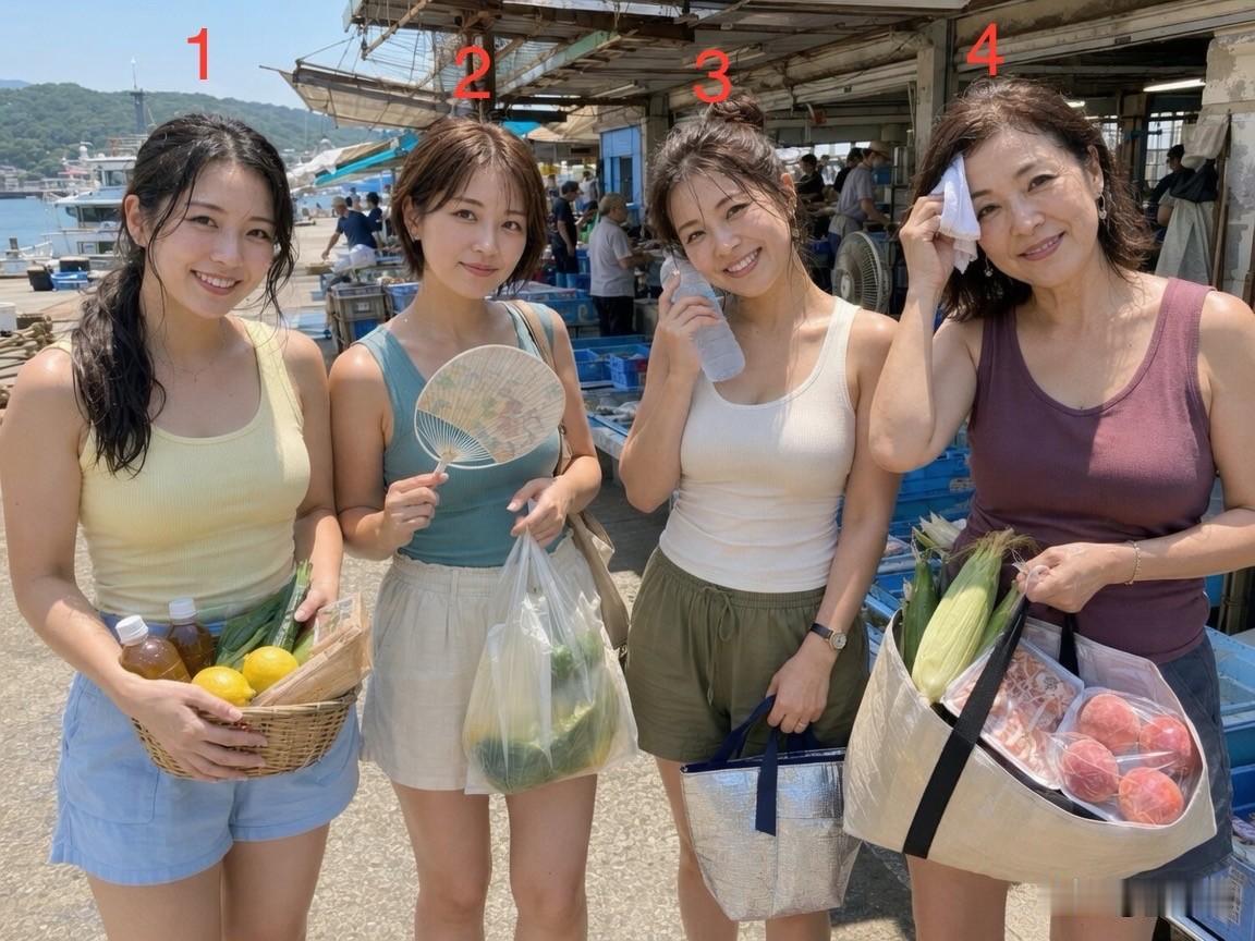 一看就是顾家型的四位美女，如果让你选择一位结为伴侣，你会选几号？