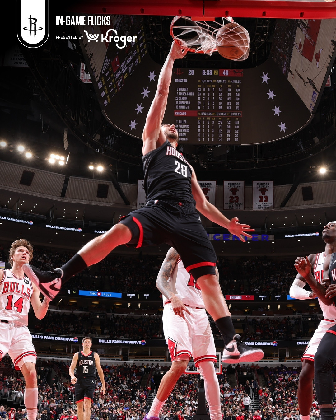 休斯顿火箭NBA球员评分申京-我的评分：申京出战37分26秒！投篮19投16