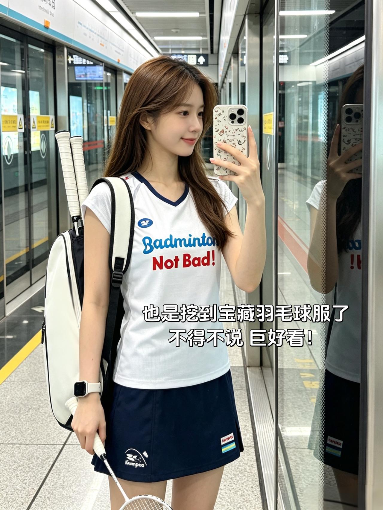 也是挖到宝藏羽毛球服了不得不说巨好看！
