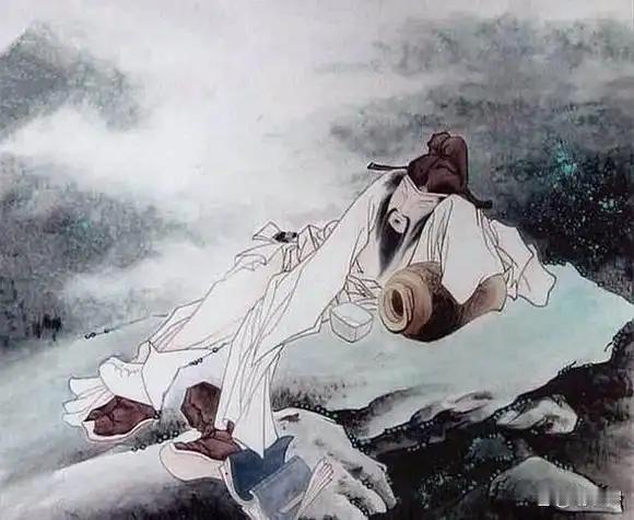 沉香亭前，李白醉酒，狂傲地伸出脚：“高力士，给爷脱靴！”高力士满脸堆笑地脱下靴