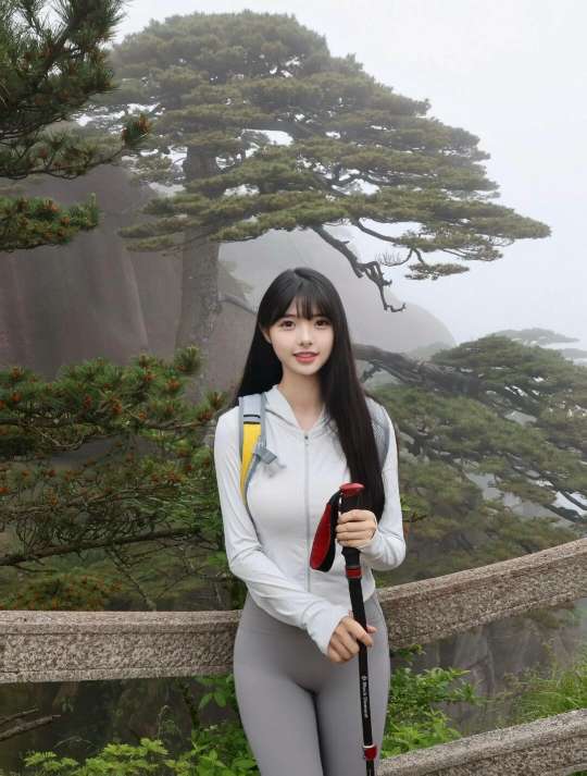 甜妹穿搭 甜妹户外穿搭 登山 徒步旅行