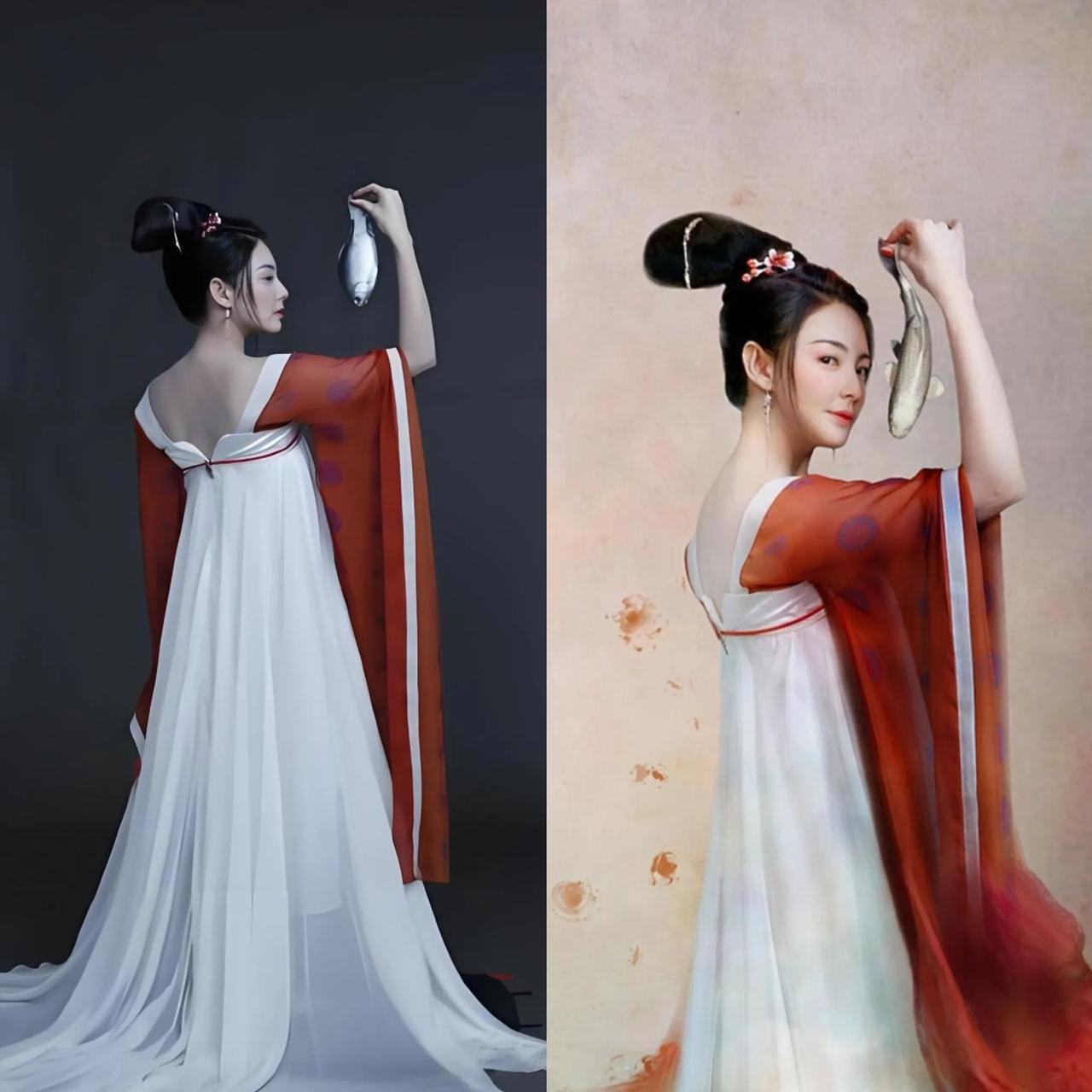 当年张雨绮拍《妖猫传》封面的生图，除了看上去没精神，长相身材啥的相差不大