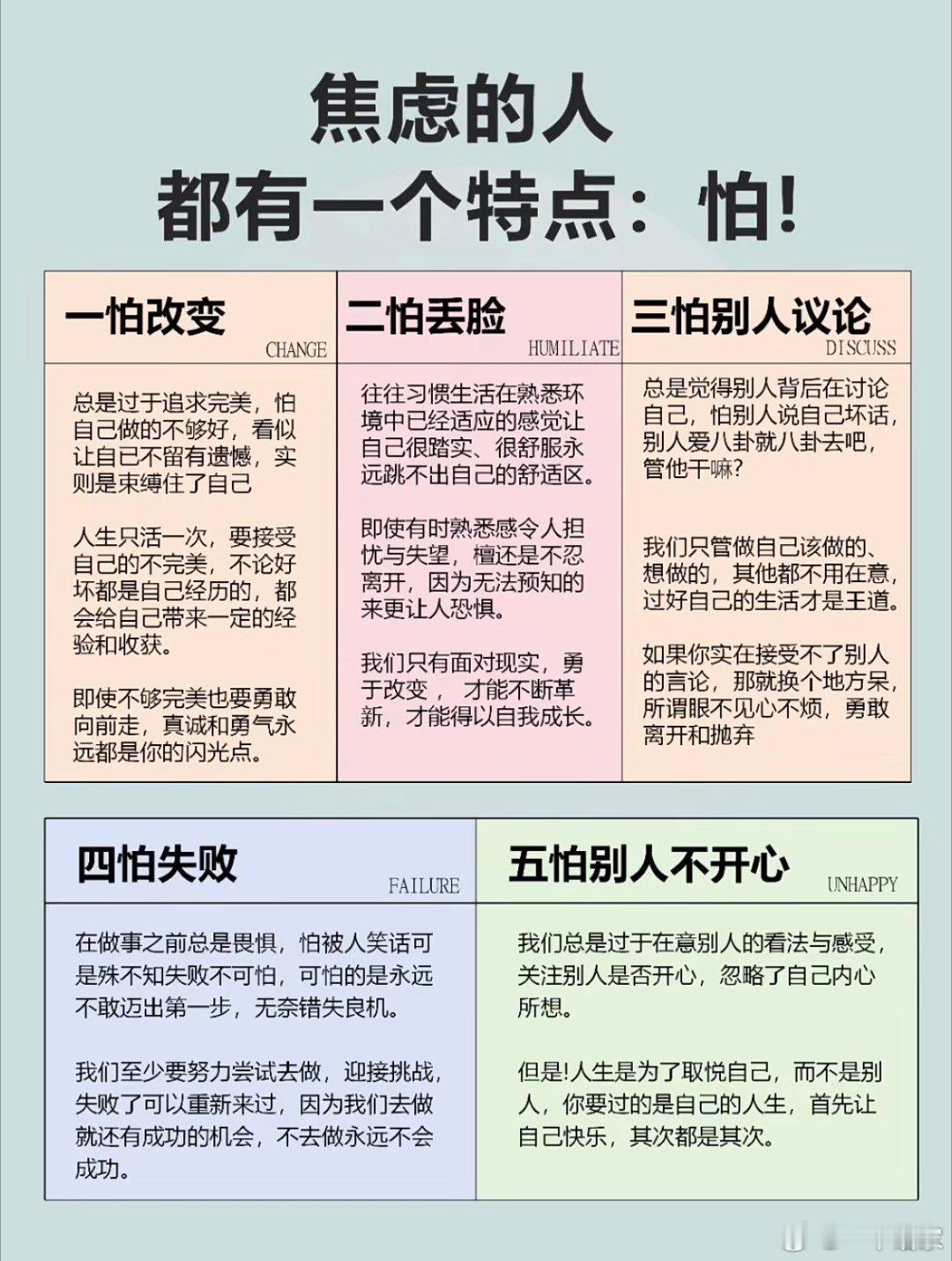 焦虑的人，都有一个特点：怕​​​