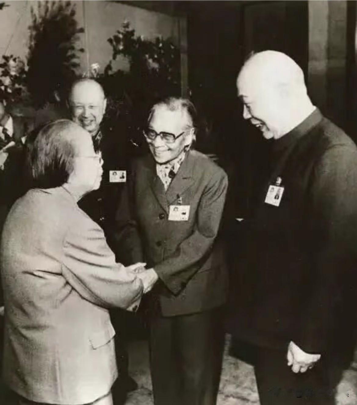 1986年4月11日当天，全国政协六届四次会议闭幕式结束后，时任全国政协主席邓颖
