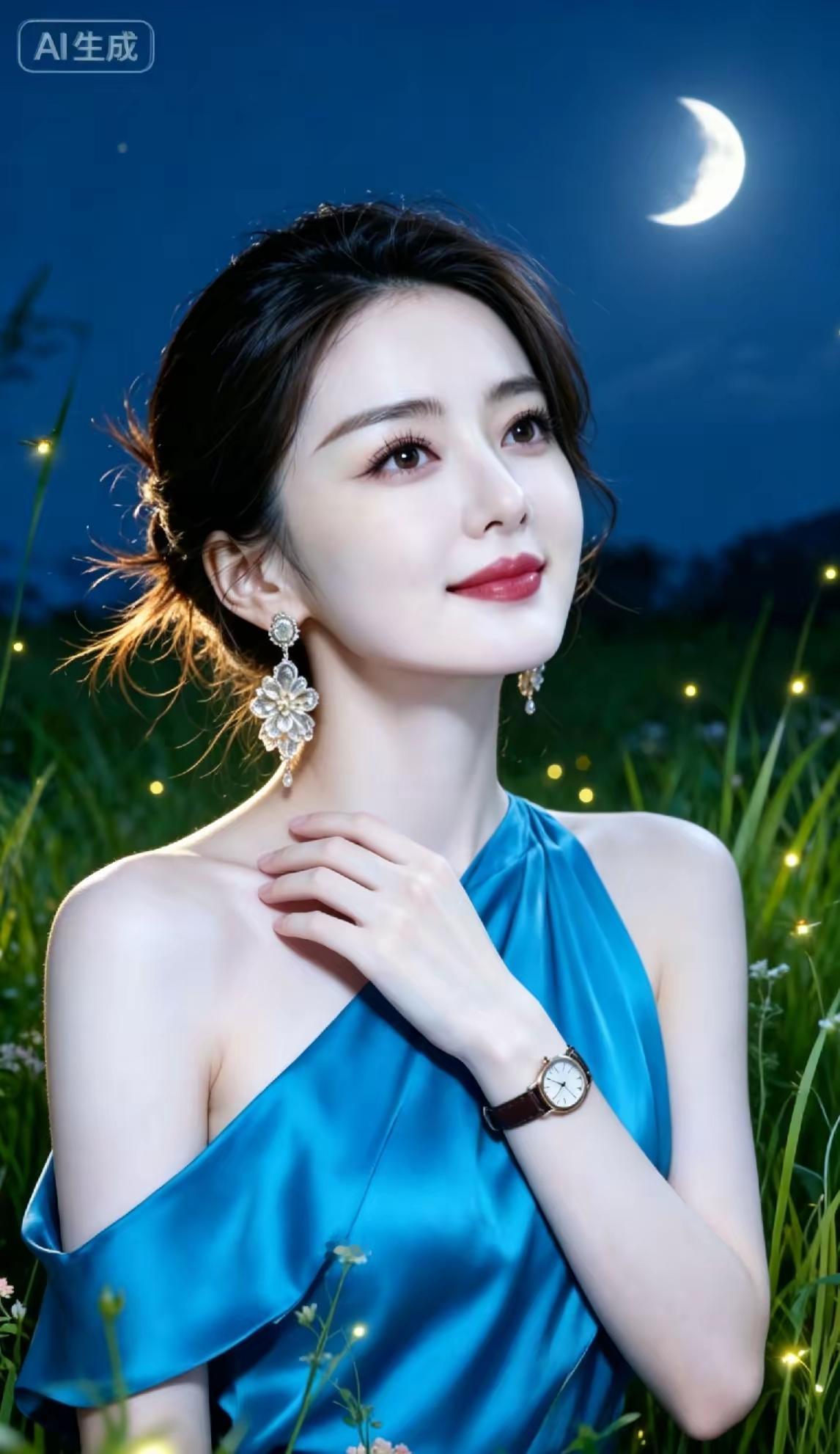 月光下的蓝色精灵，优雅与神秘的完美结合。