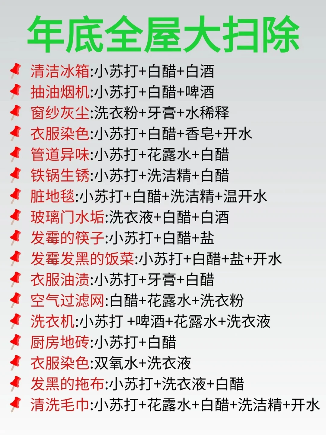 什么！年底全屋大扫除攻略来了