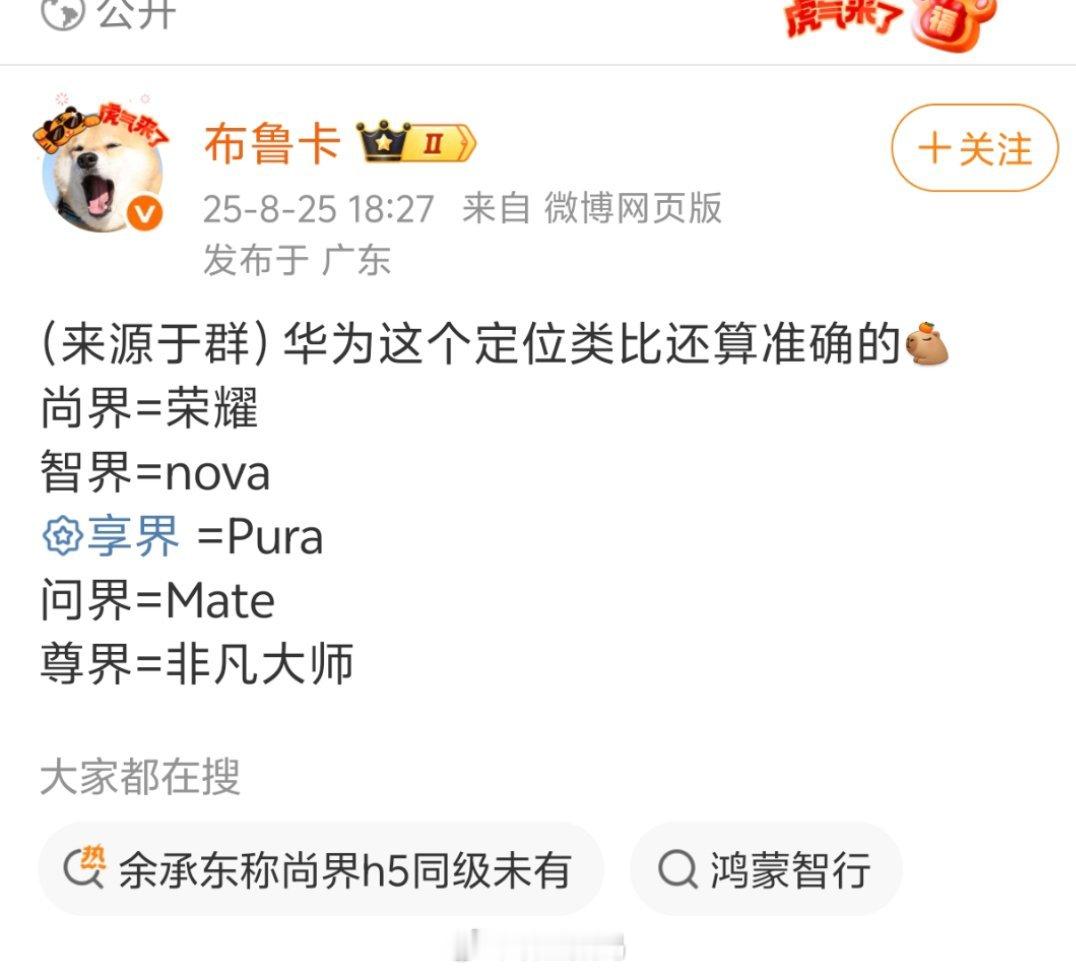 哈哈哈，尚界＝荣耀，智界＝nova？小看nova了，nova的销量可是很高的，尚
