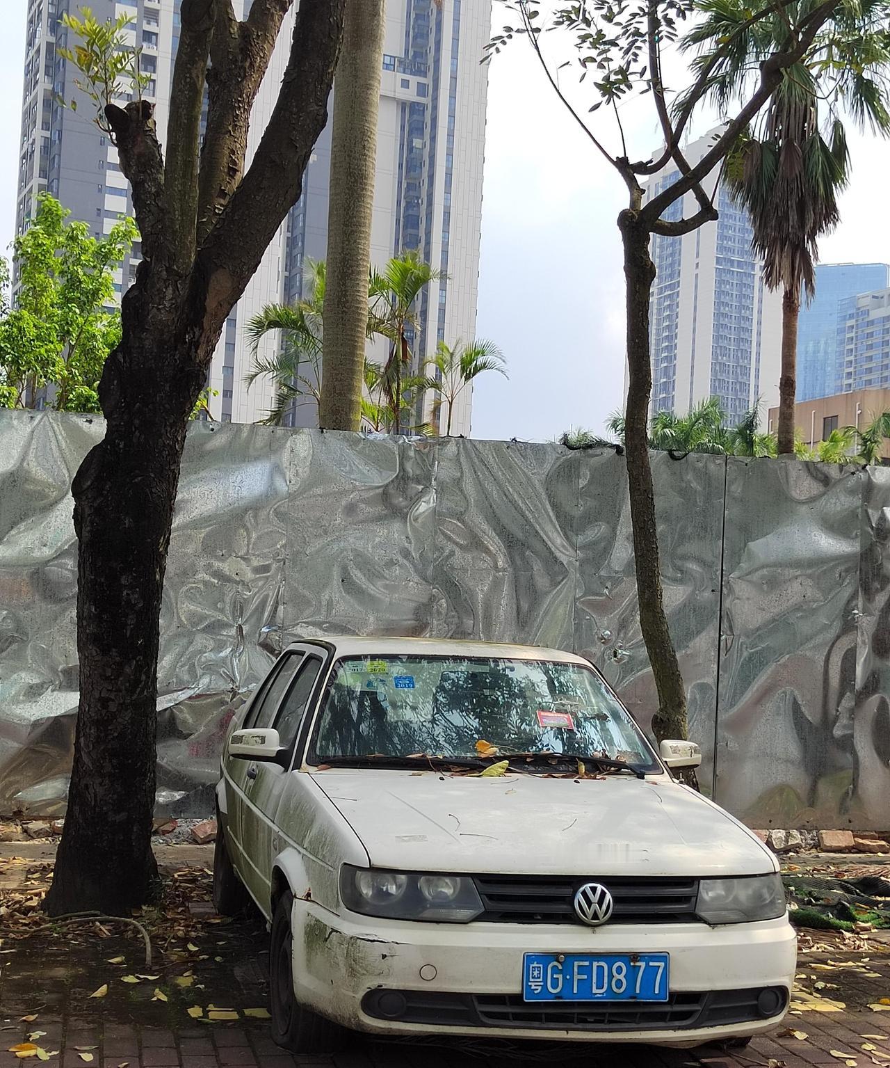 湛江街头的一辆白色小车成了无人问津的“遗忘角”。据悉，这辆车停在湛江市经开区人民