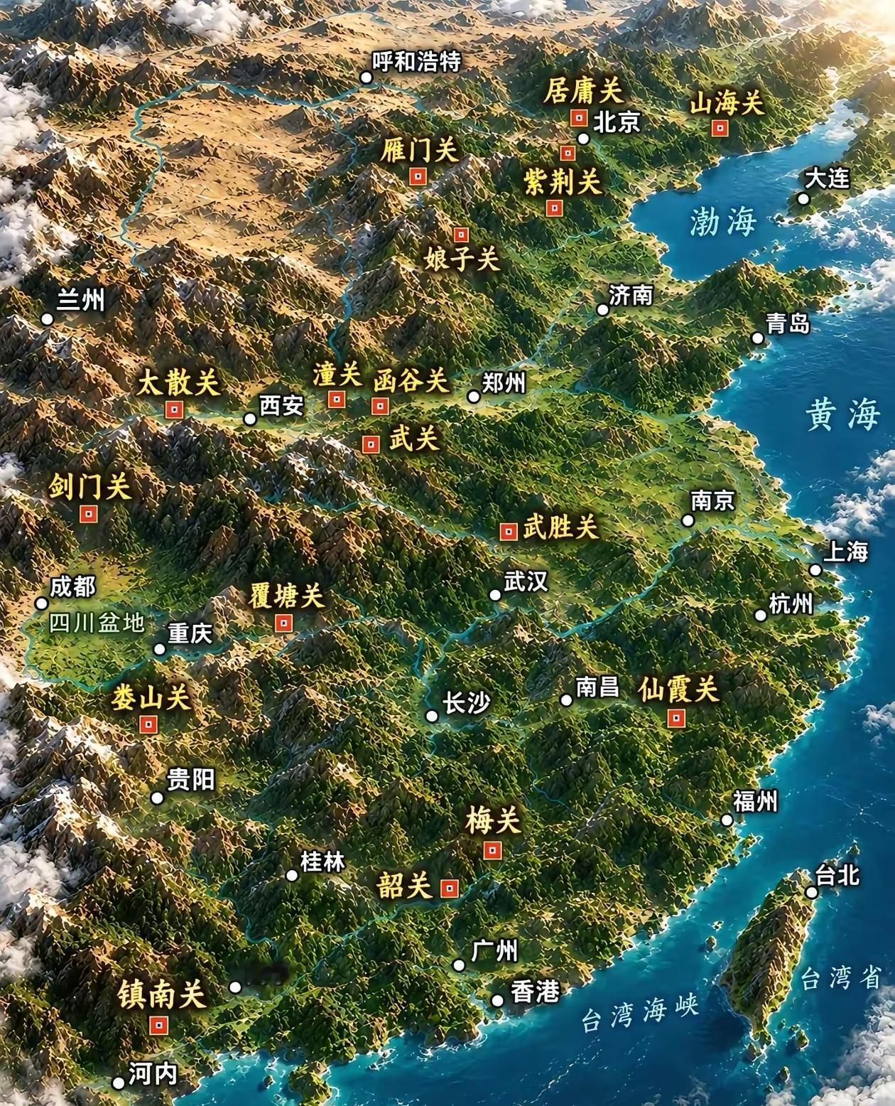 看看这地图，就知道当初秦始皇统一六国有多少难了！
