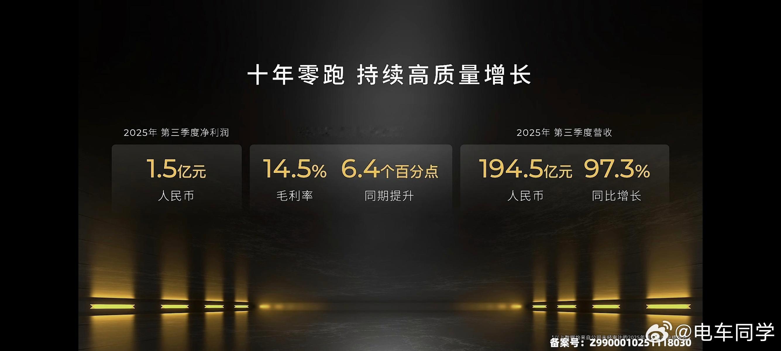 零跑给我的感觉就是，小步快跑，稳中向上。三季度净利润1.5亿，并且已经提前完成了