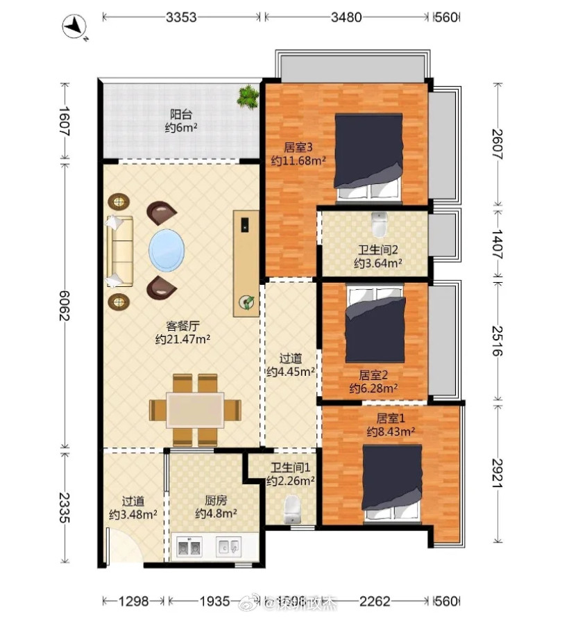 宝安玺玥华府95平3房785万成交，单价8.2万，原业主800万左右买的。宝