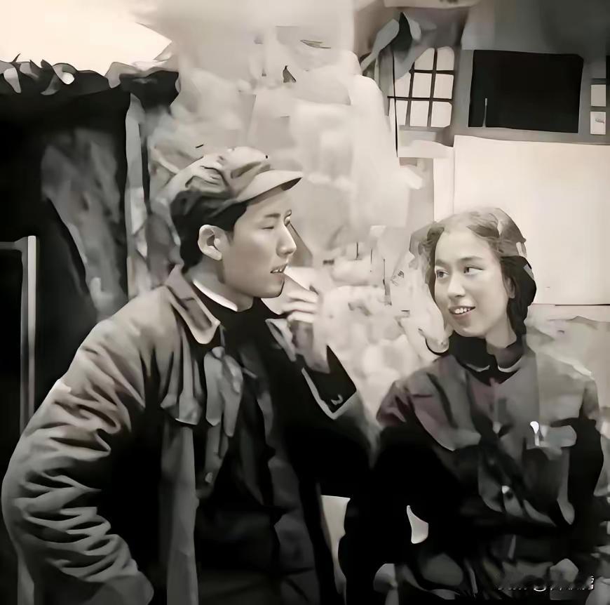 1939年，摄影师拍摄的伟人夫妇生活照片。抗战初期，延安条件十分艰苦。伟人当时的
