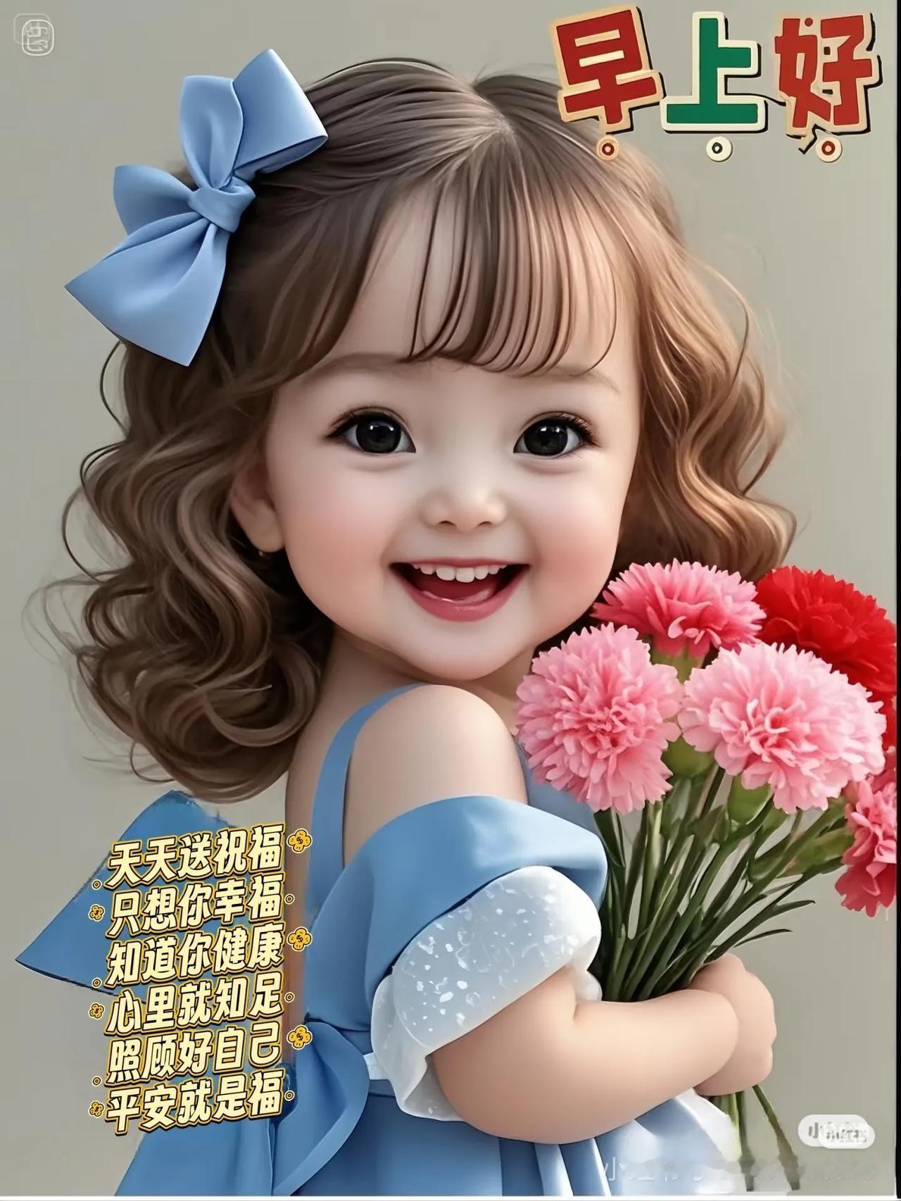 愿你每天早上睁开眼睛第一件事就是先给自己一个微笑。愿我们的生活充满阳光，愿我们的