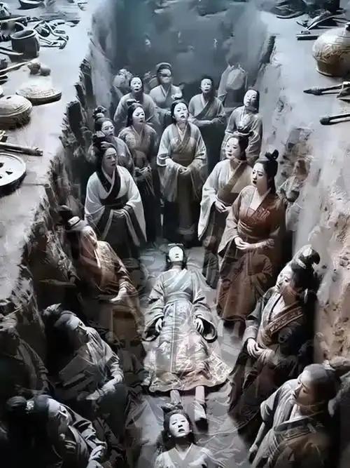 别被电视剧骗了！古代殉葬绝不是把人关进地宫乖乖等死。考古专家在古墓里发现了被砸烂