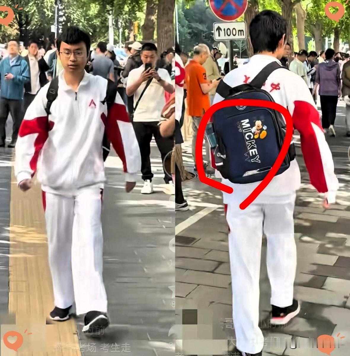 高考第一天，这个考生还没走进考场就火了，不是因为他是人大附中的学生，而是因为